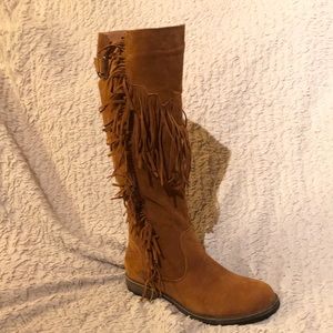 Size 10 Shiekh camel fringe boots
